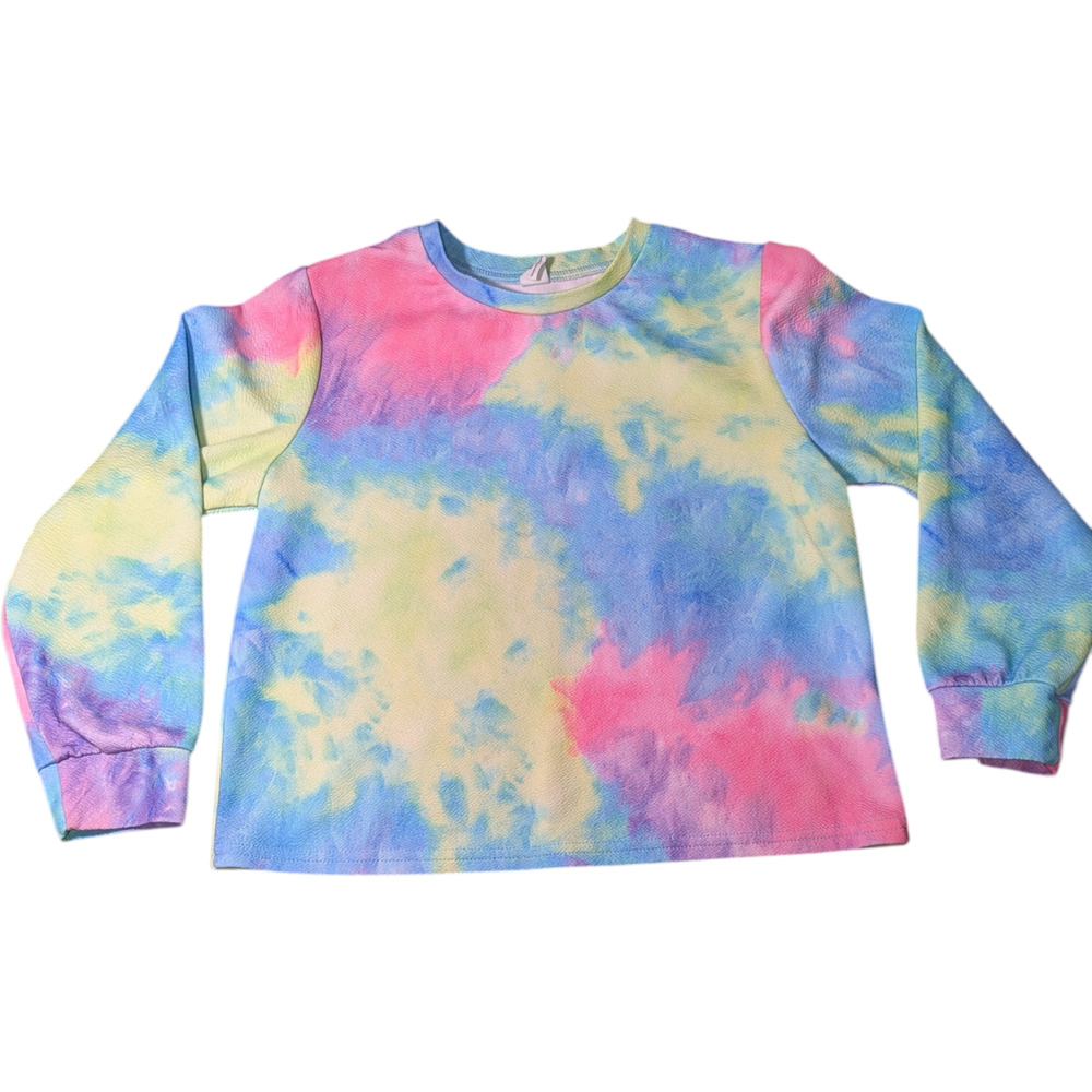 Shein Kids Tie Dye Long Sleeve Shirt Size 10Y Bright Colorful